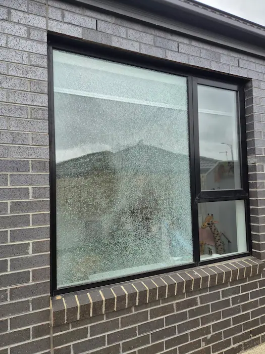 Toughened safety glass door panel replaced at a Melbourne home